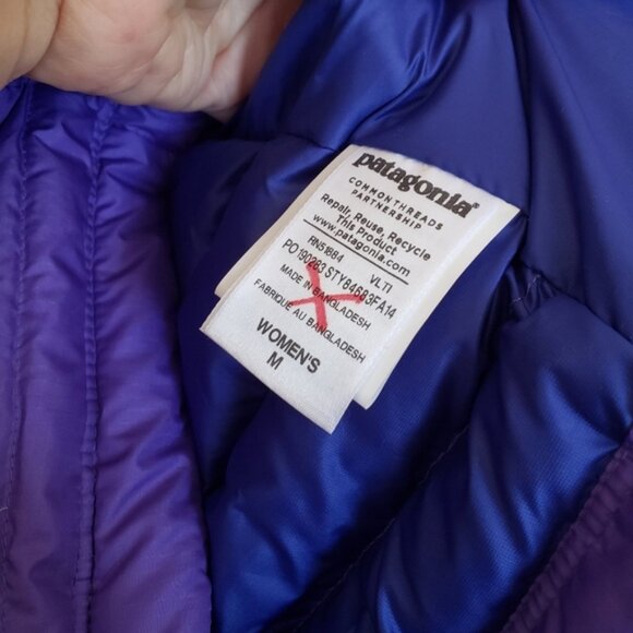 Patagonia Down Sweater Puffer Jacket in Purple Womens Medium - Picture 4 of 6
